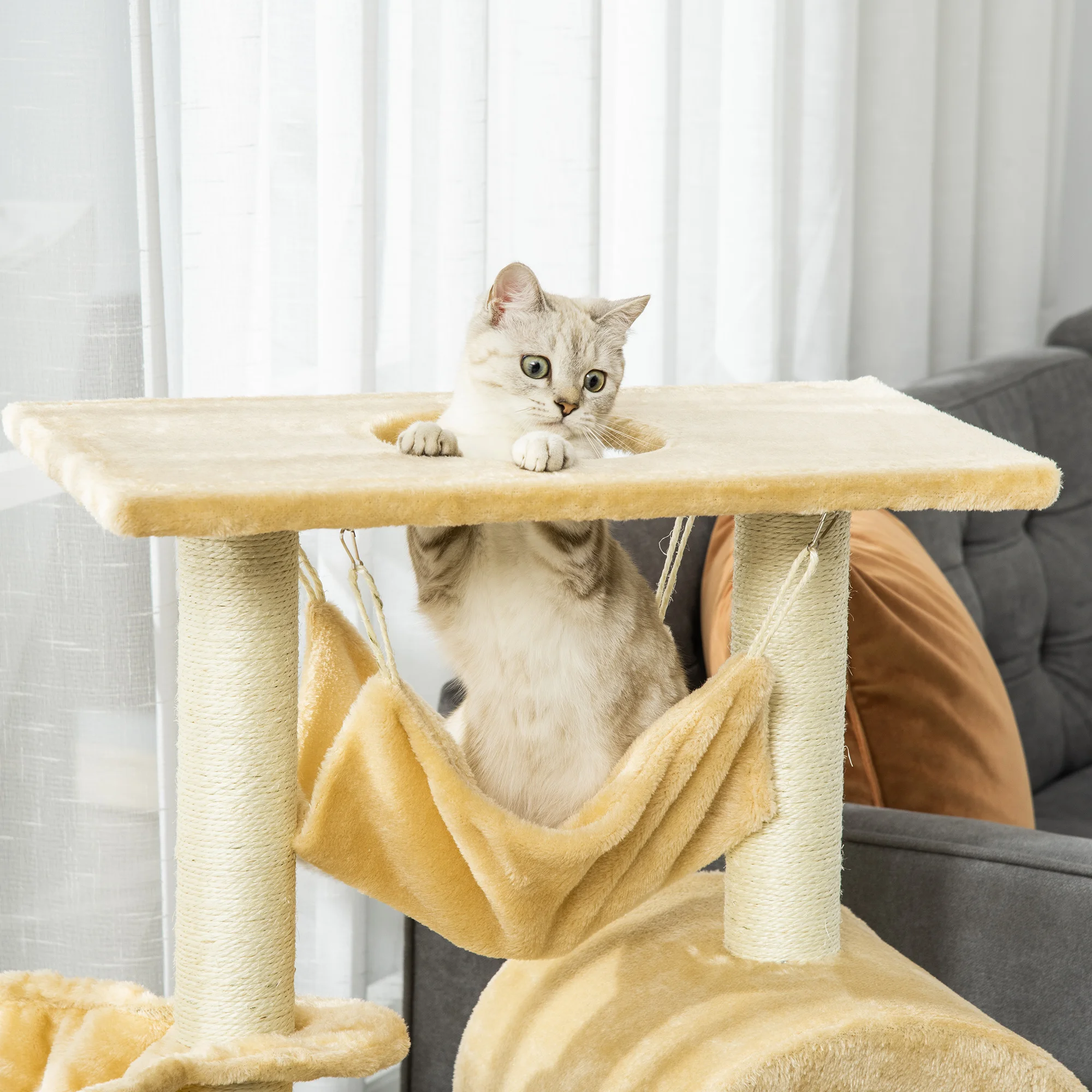 Arbre à Chat beige - Hauteur 98cm – Image 4