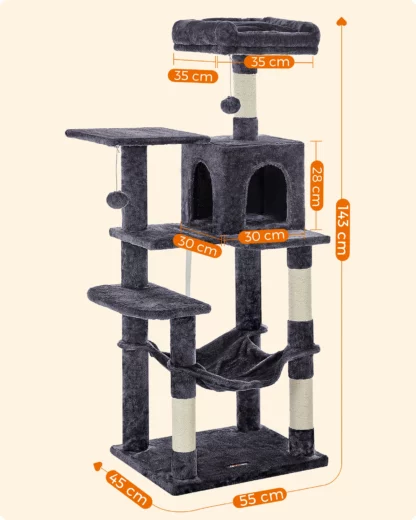 Arbre à Chat gris foncé - Hauteur 143cm – Image 4