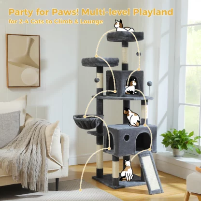 Arbre à Chat gris foncé - Hauteur 162cm – Image 2