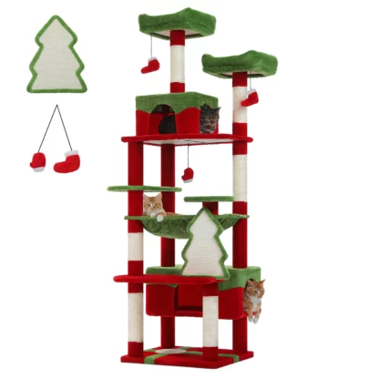 Arbre à Chat de Noël - Hauteur 184cm