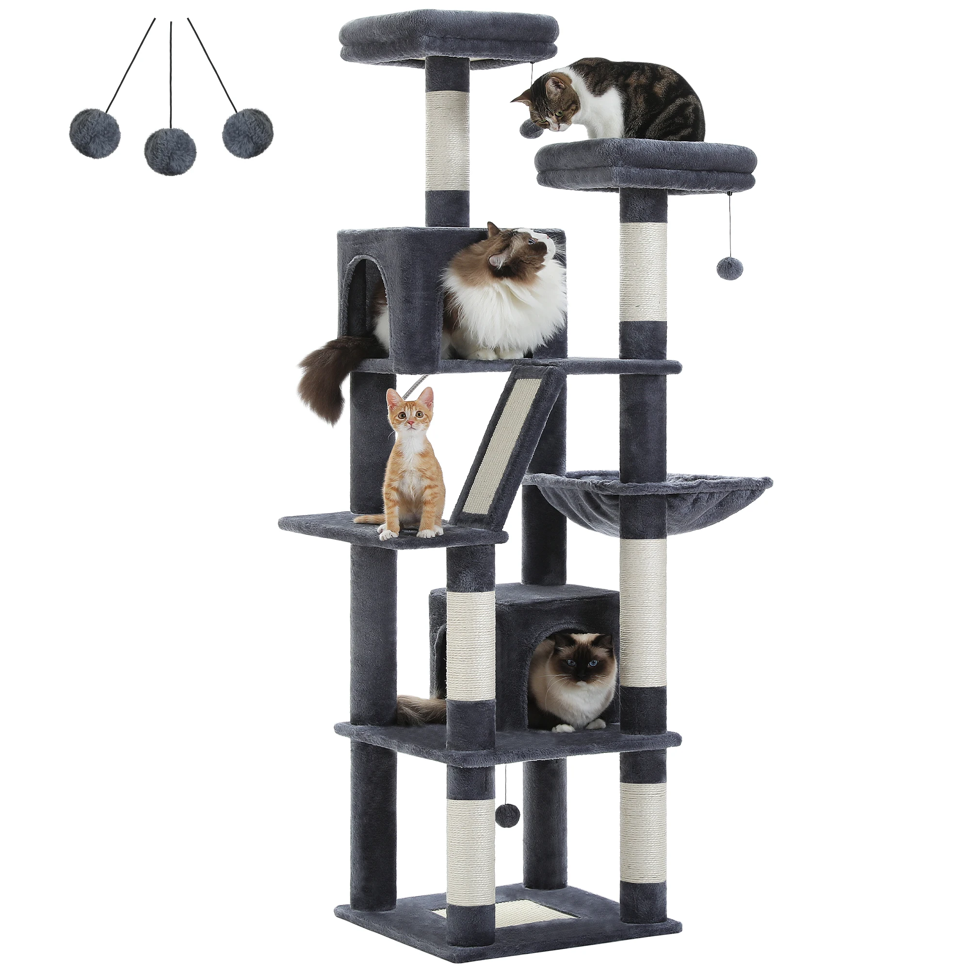 Arbre à Chat gris foncé - Hauteur 180cm