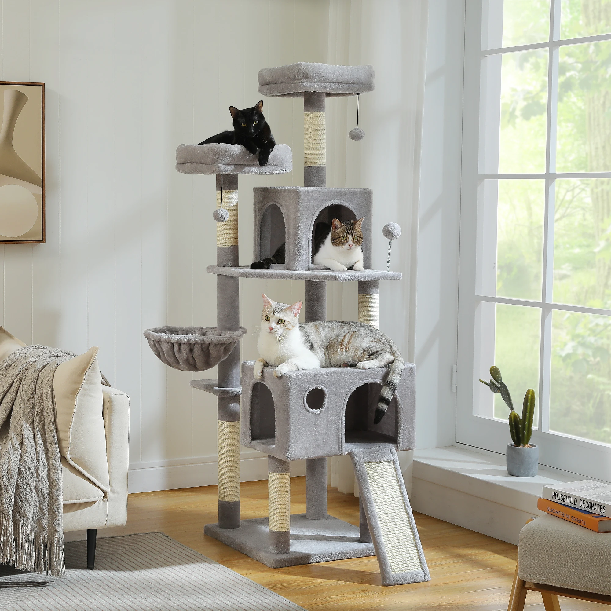 Arbre à Chat gris foncé - Hauteur 162cm – Image 3