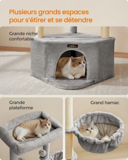 Arbre à Chat gris clair - Hauteur 147cm – Image 3