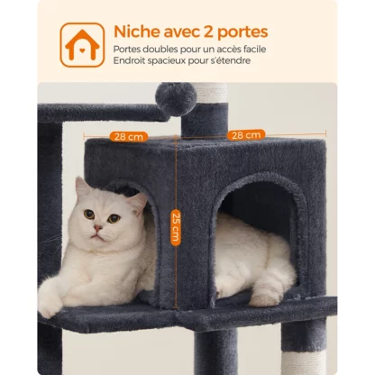 Arbre à Chat gris foncé - Hauteur 112cm – Image 3