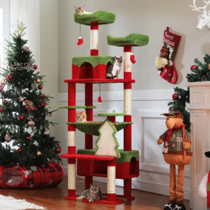 Arbre à Chat de Noël - Hauteur 184cm – Image 2