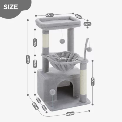 Arbre à Chat gris clair - Hauteur 84cm – Image 2