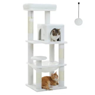 Arbre à Chat blanc - Hauteur 116cm