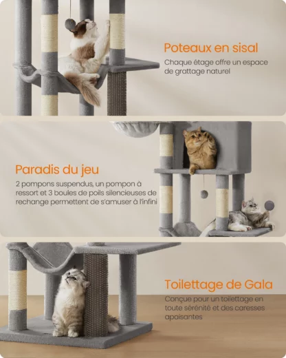Arbre à Chat blanc - Hauteur 175cm – Image 4