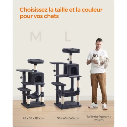 Arbre à Chat beige - Hauteur 112cm – Image 5