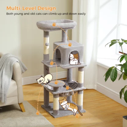 Arbre à Chat gris clair - Hauteur 116cm – Image 3