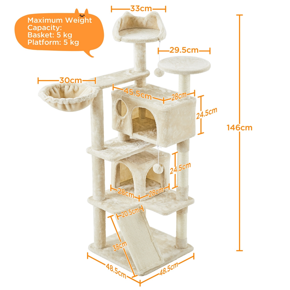 Arbre à Chat beige - Hauteur 146cm – Image 3