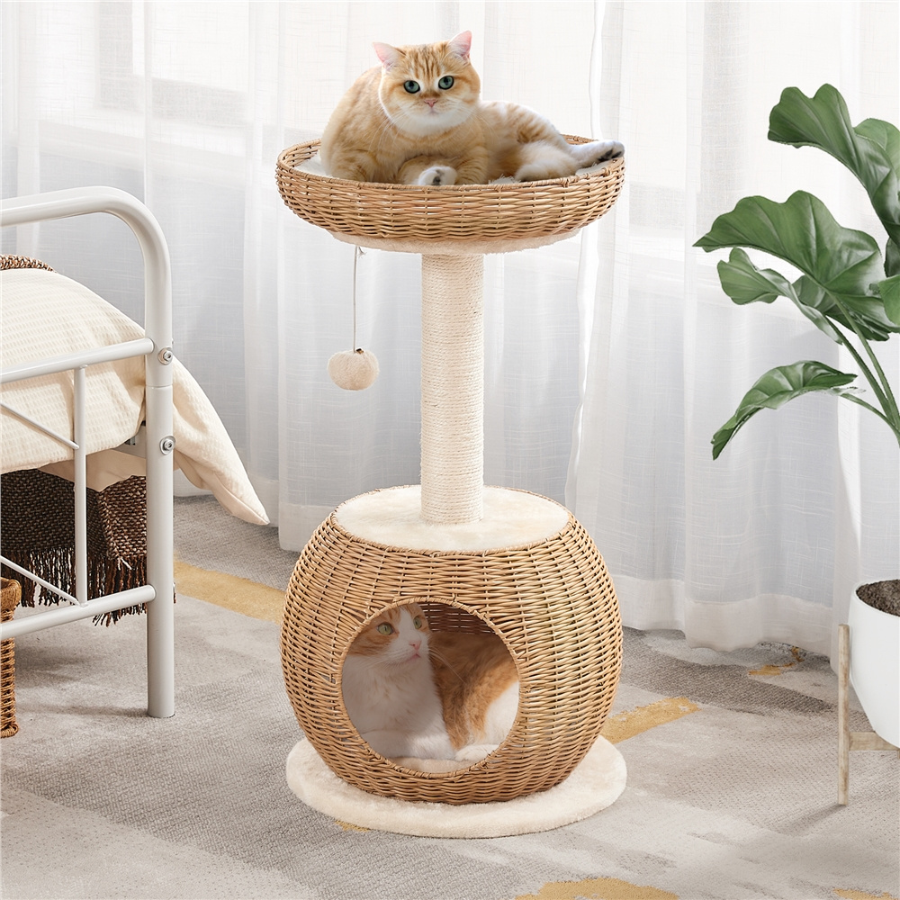 Arbre à Chat en osier design - Hauteur 75cm – Image 2