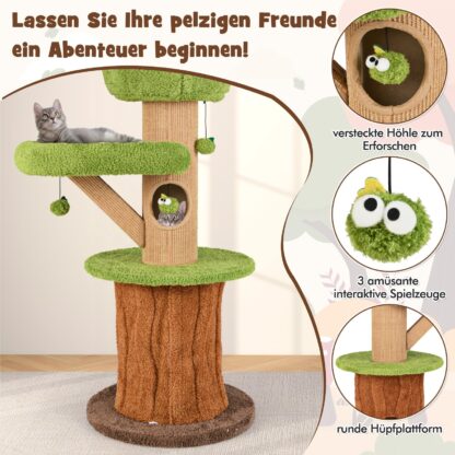 Arbre à Chat marron et vert design - Hauteur 148cm – Image 7