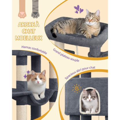 Arbre à Chat gris foncé - Hauteur 149cm – Image 6