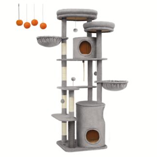 Arbre à Chat gris clair - Hauteur 196cm