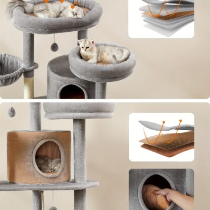 Arbre à Chat gris clair - Hauteur 196cm – Image 3